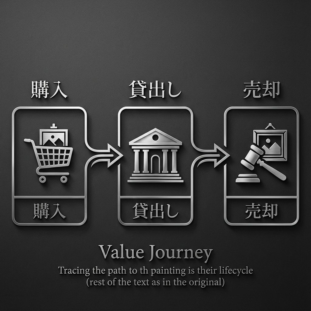 絵画の価値循環 - 購入、貸出し、売却のライフサイクル